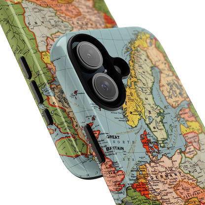 Wanderlust Vintage Map of Europe iPhone Case