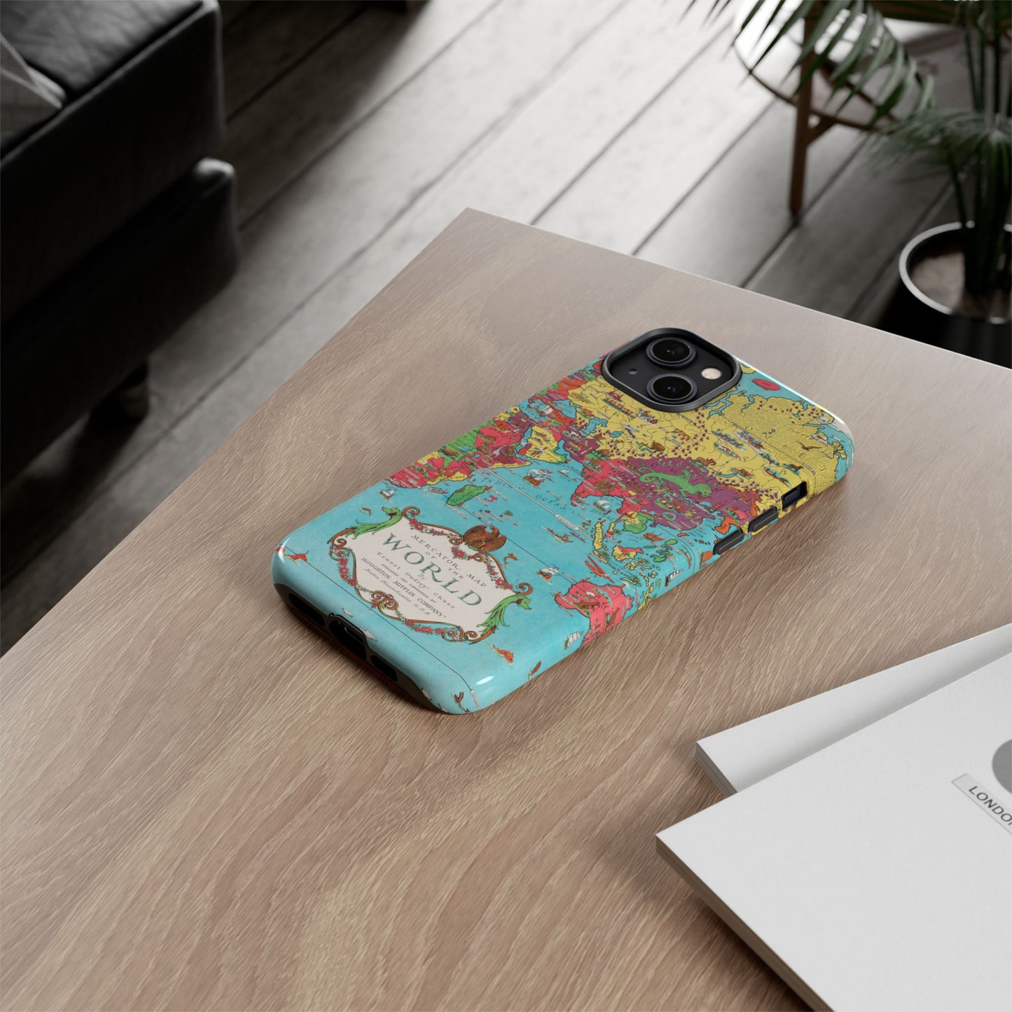Map of the World Retro Travel iPhone Case