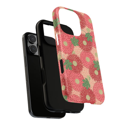 Pink Chrysanthemums Vintage iPhone Case