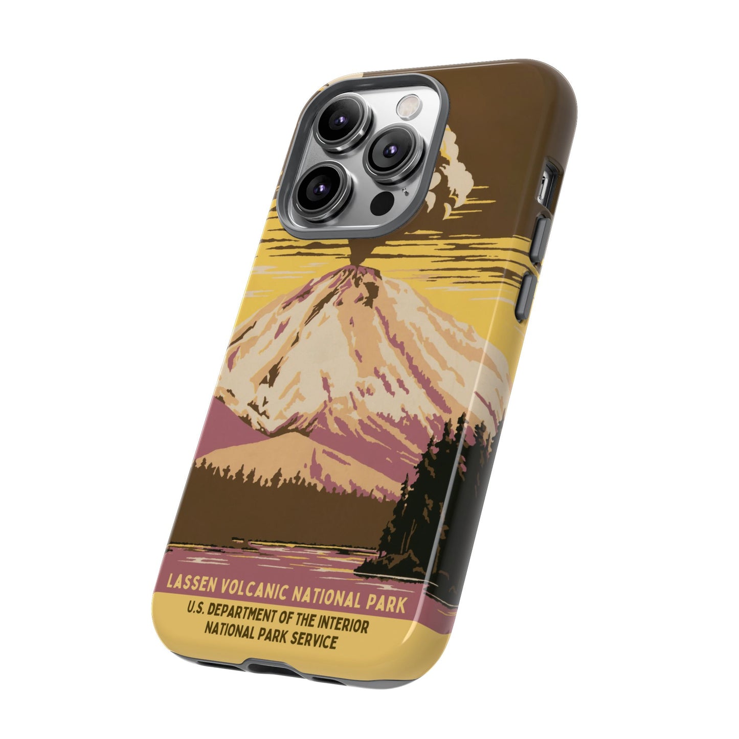 Lassen Volcanic National Park Retro iPhone Case