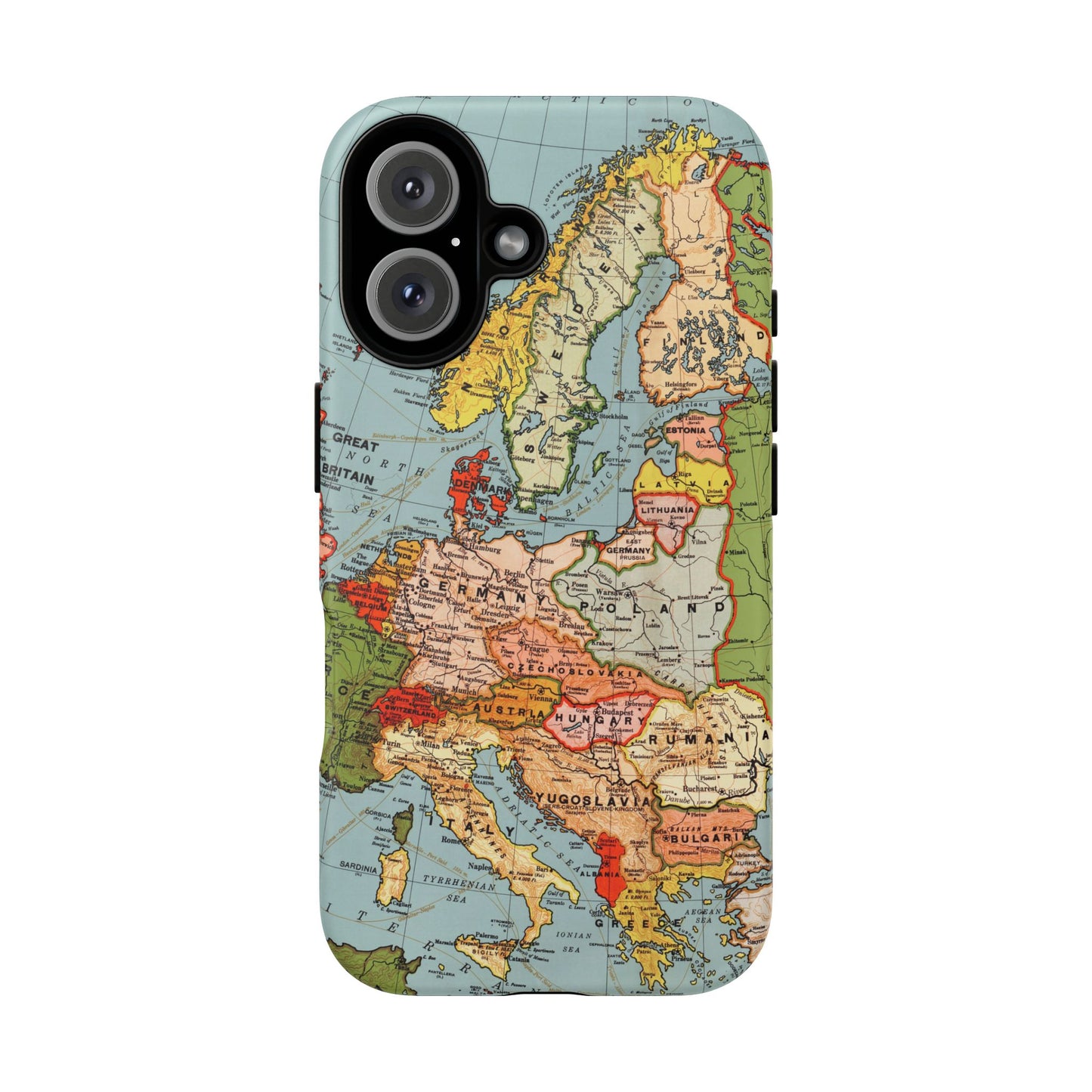 Wanderlust Vintage Map of Europe iPhone Case
