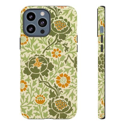 Olive & Orange Vintage Botanical iPhone Case