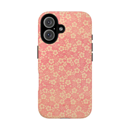 Pink Pattern Scattered Flowers iPhone Case