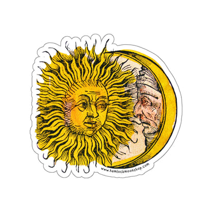 Sun and Moon Sticker :: All-Weather, Water-Resistant Vinyl (5 sizes)