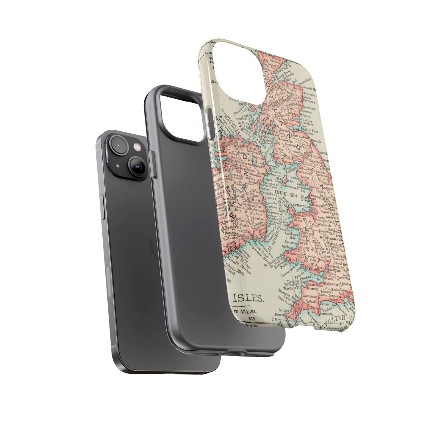 British Isles Vintage Map iPhone Case