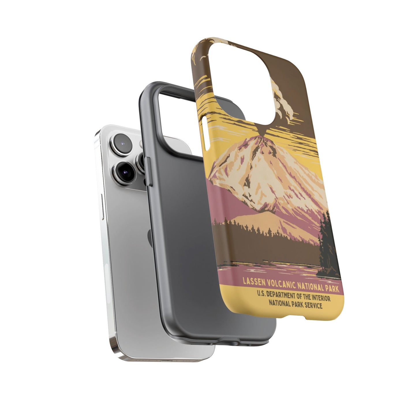 Lassen Volcanic National Park Retro iPhone Case