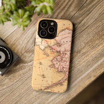 Alaska Territory Antique Map iPhone Case