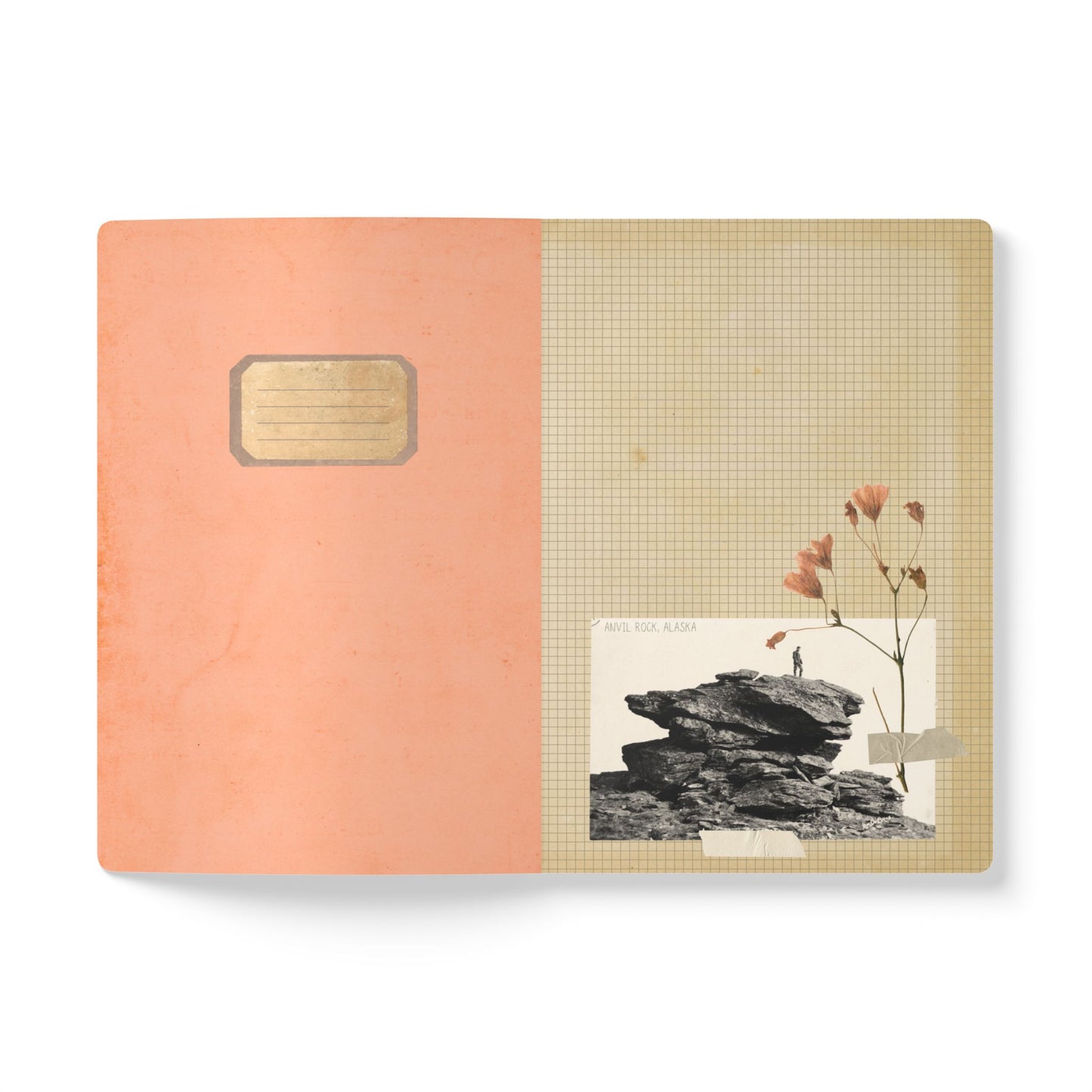 North America Vintage Map |  Softcover Travel Journal with Inside Illustrations