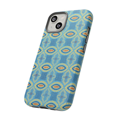 Turquoise Retro Geometric iPhone Case