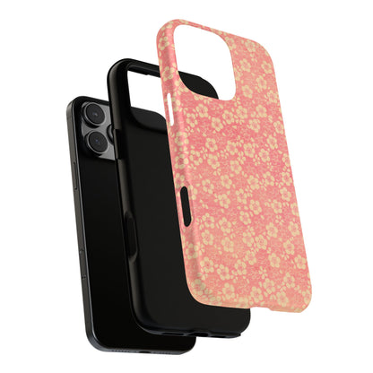 Pink Pattern Scattered Flowers iPhone Case