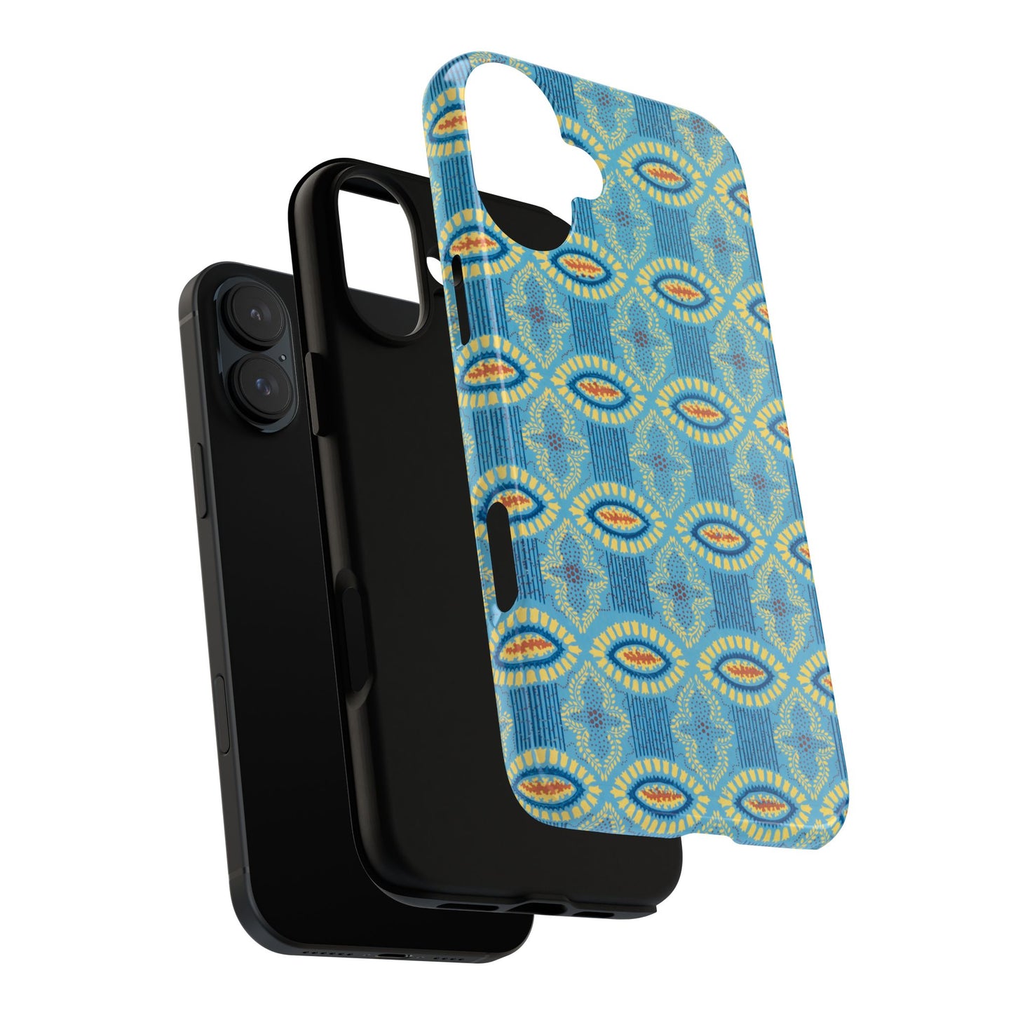 Turquoise Retro Geometric iPhone Case