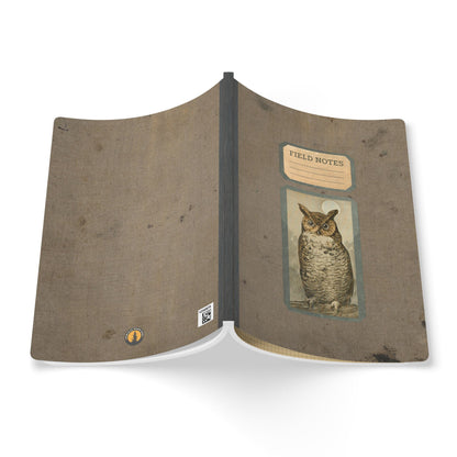 Owl & Moon Vintage Field Notes | Softcover Journal with Inside Illustrations