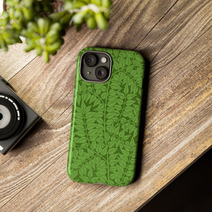 Antique Green Branch Pattern by William Morris iPhone Case