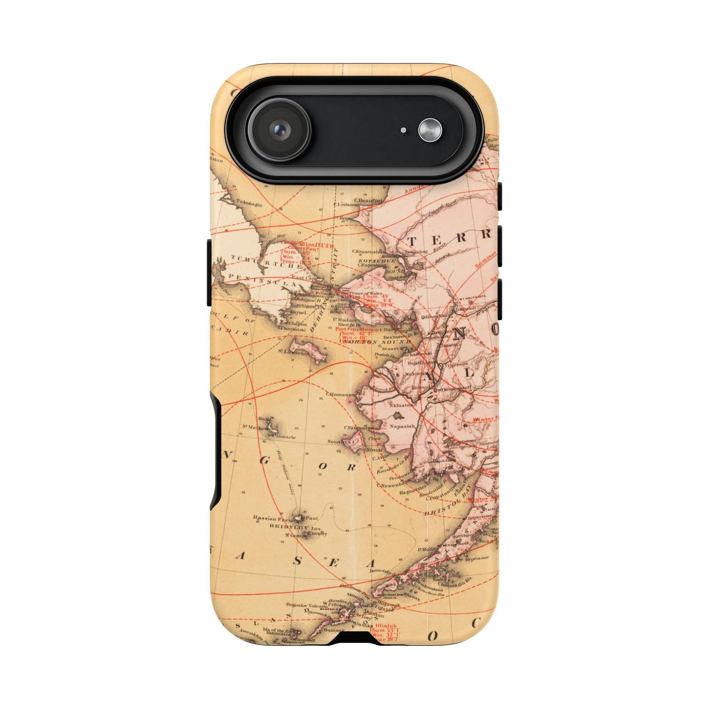 Alaska Territory Antique Map iPhone Case