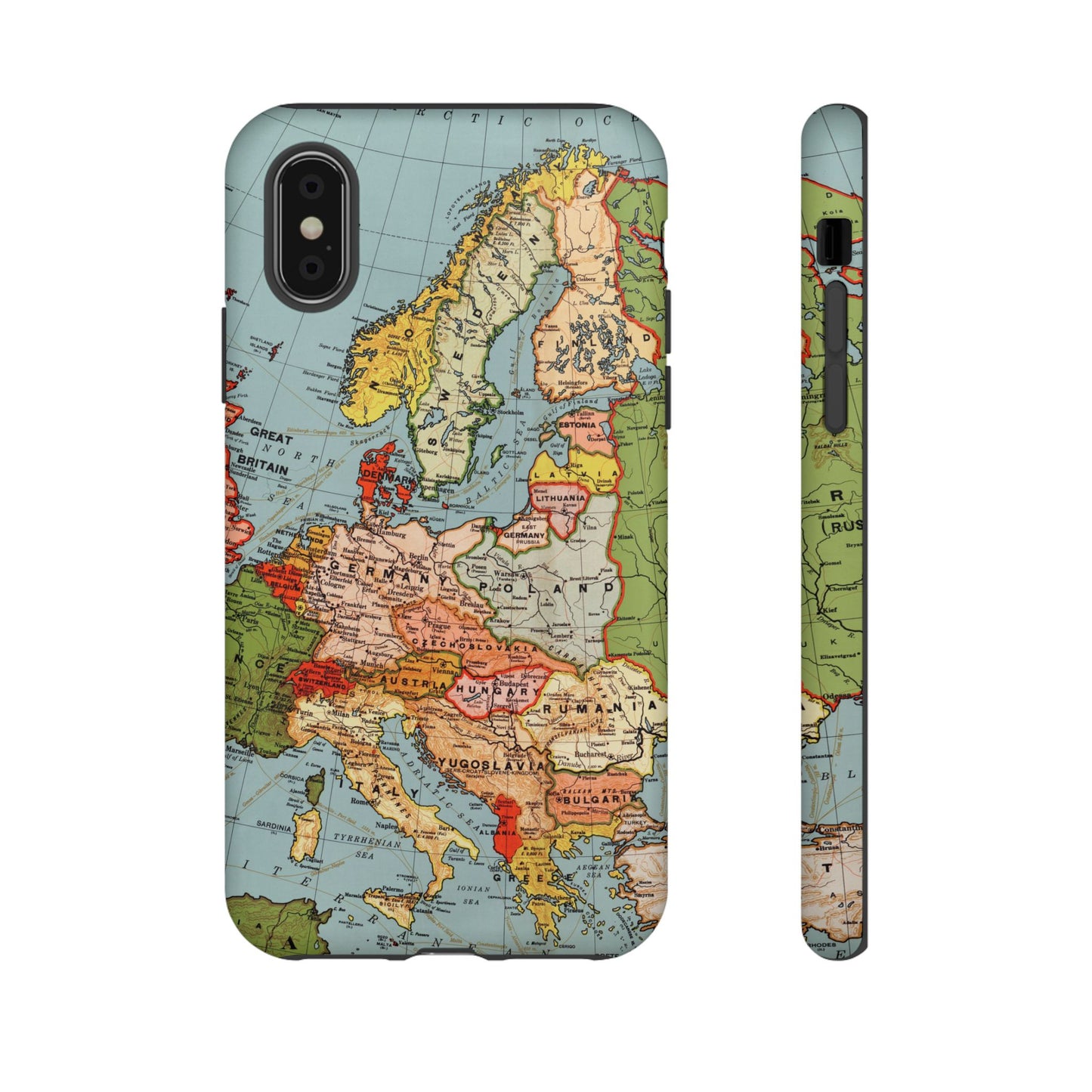 Wanderlust Vintage Map of Europe iPhone Case