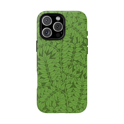 Antique Green Branch Pattern by William Morris iPhone Case