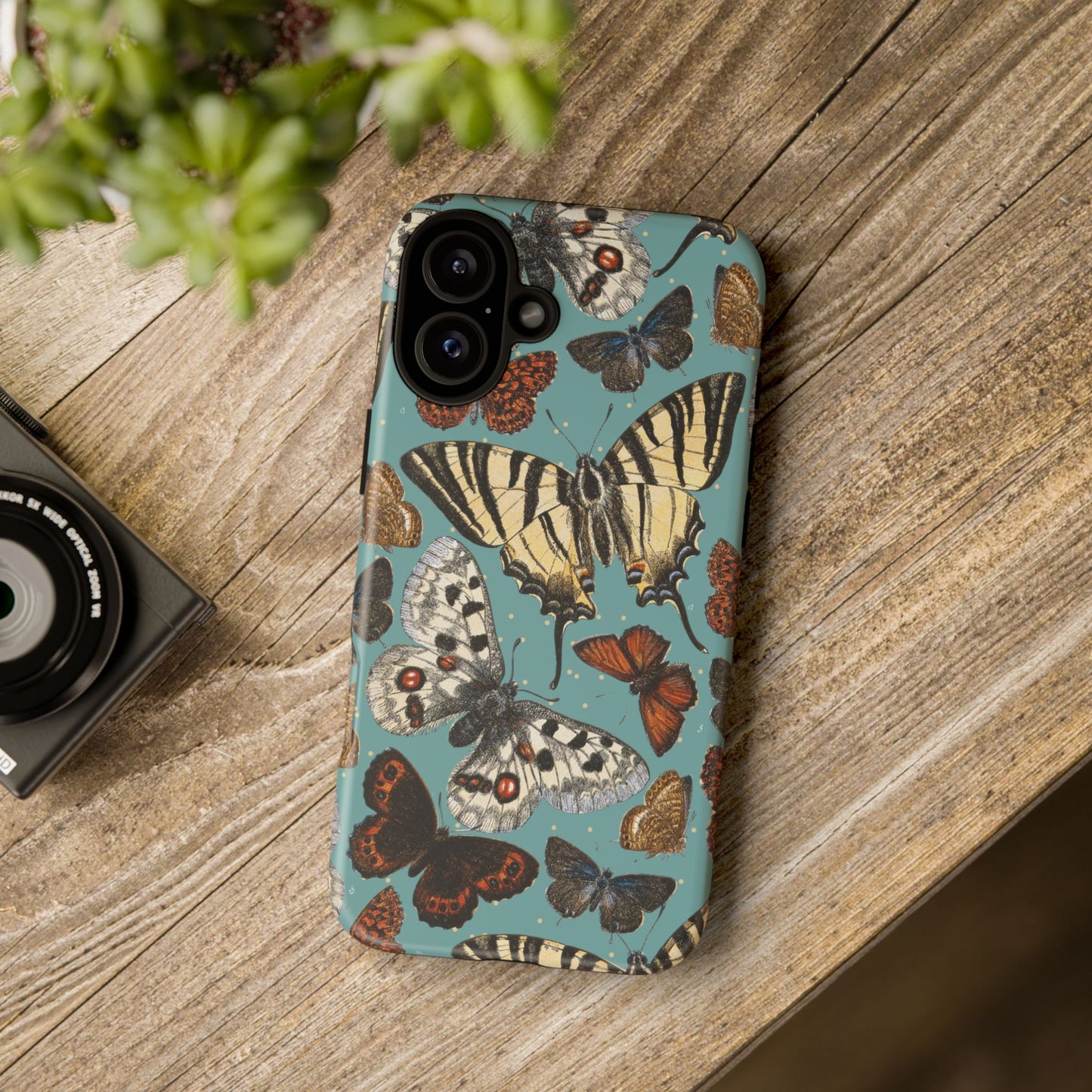 Butterflies Vintage Illustration iPhone Case