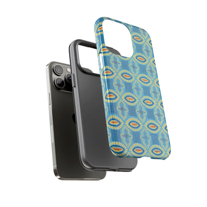 Turquoise Retro Geometric iPhone Case