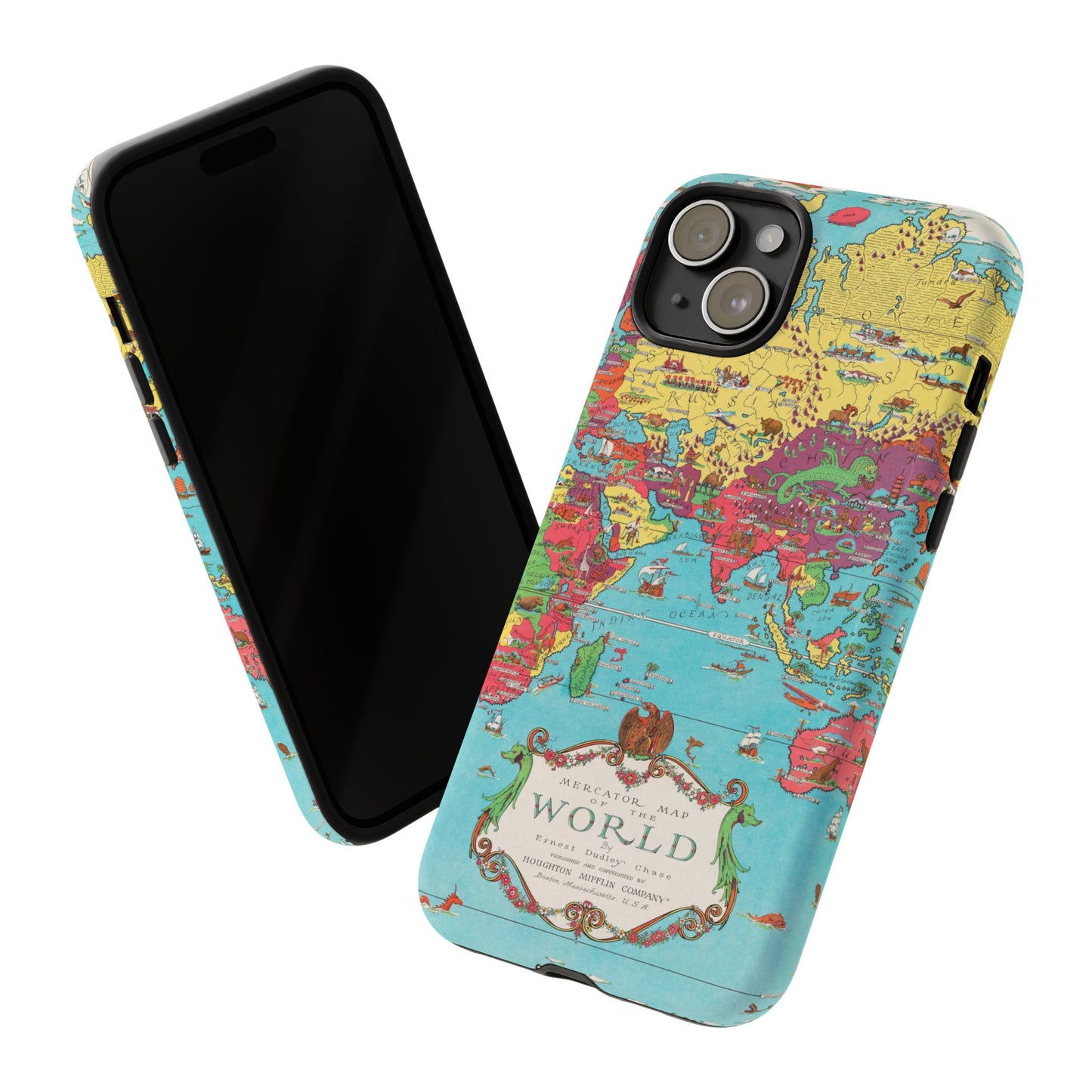 Map of the World Retro Travel iPhone Case
