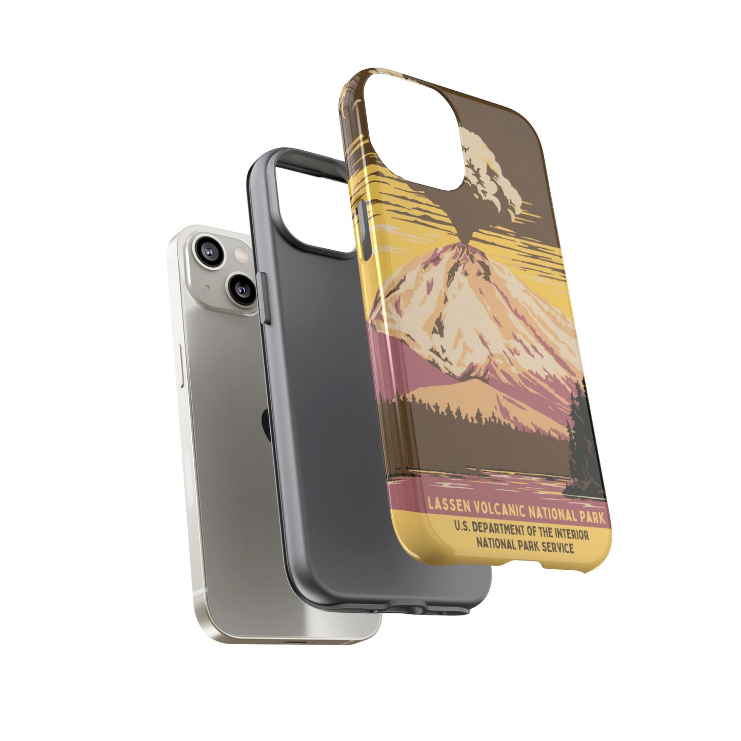 Lassen Volcanic National Park Retro iPhone Case