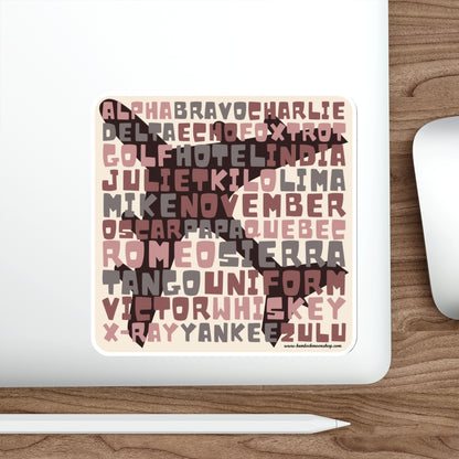 Pink Retro Aviation Alphabet Sticker :: All-Weather, Water-Resistant Vinyl (5 sizes)