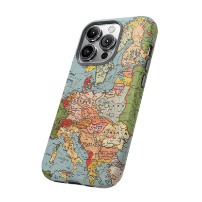 Wanderlust Vintage Map of Europe iPhone Case
