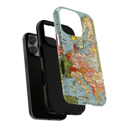 Wanderlust Vintage Map of Europe iPhone Case