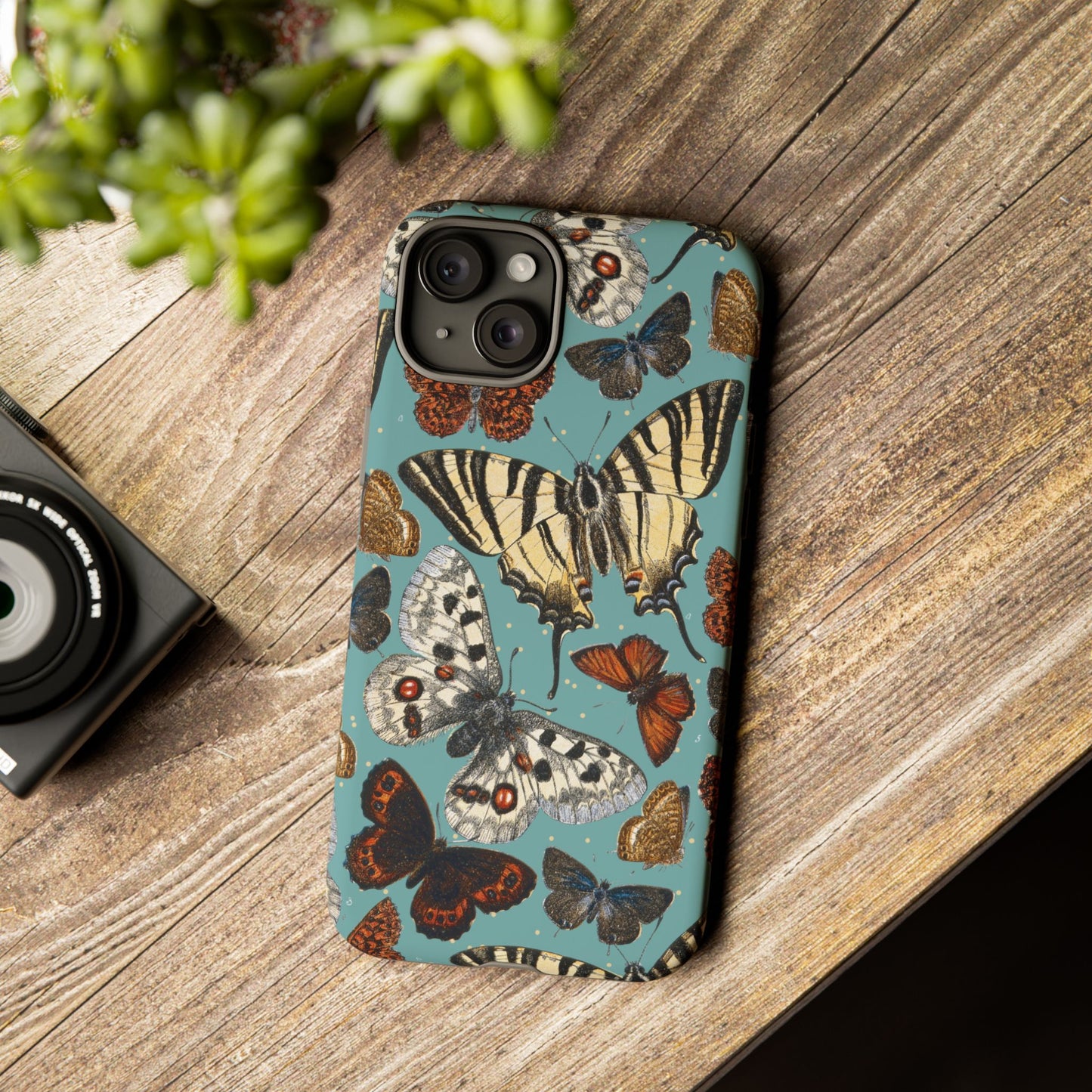 Butterflies Vintage Illustration iPhone Case