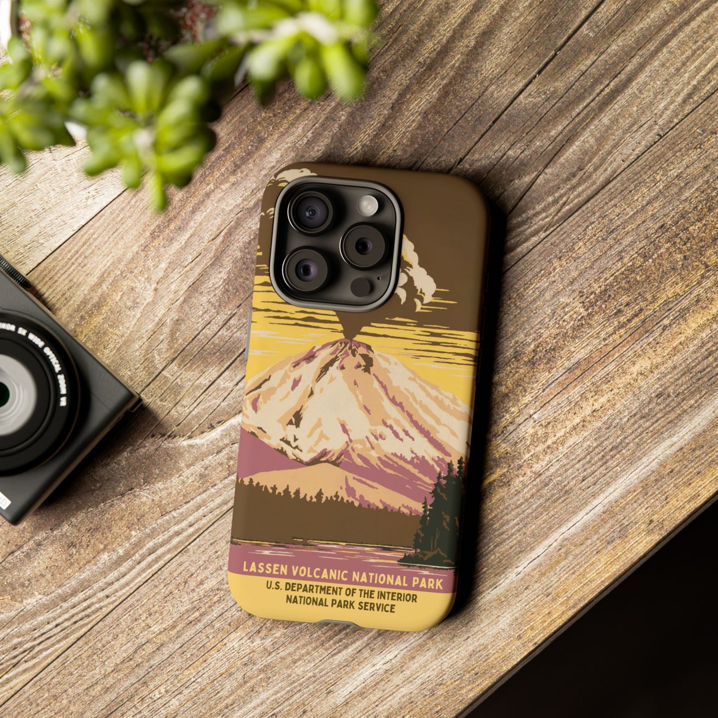 Lassen Volcanic National Park Retro iPhone Case