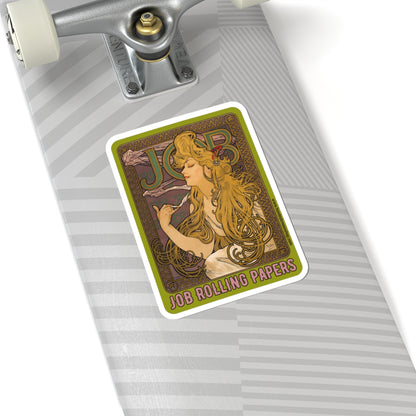 Bronze Job Rolling Papers | Retro Art Nouveau Sticker (4 sizes)