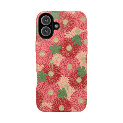 Pink Chrysanthemums Vintage iPhone Case