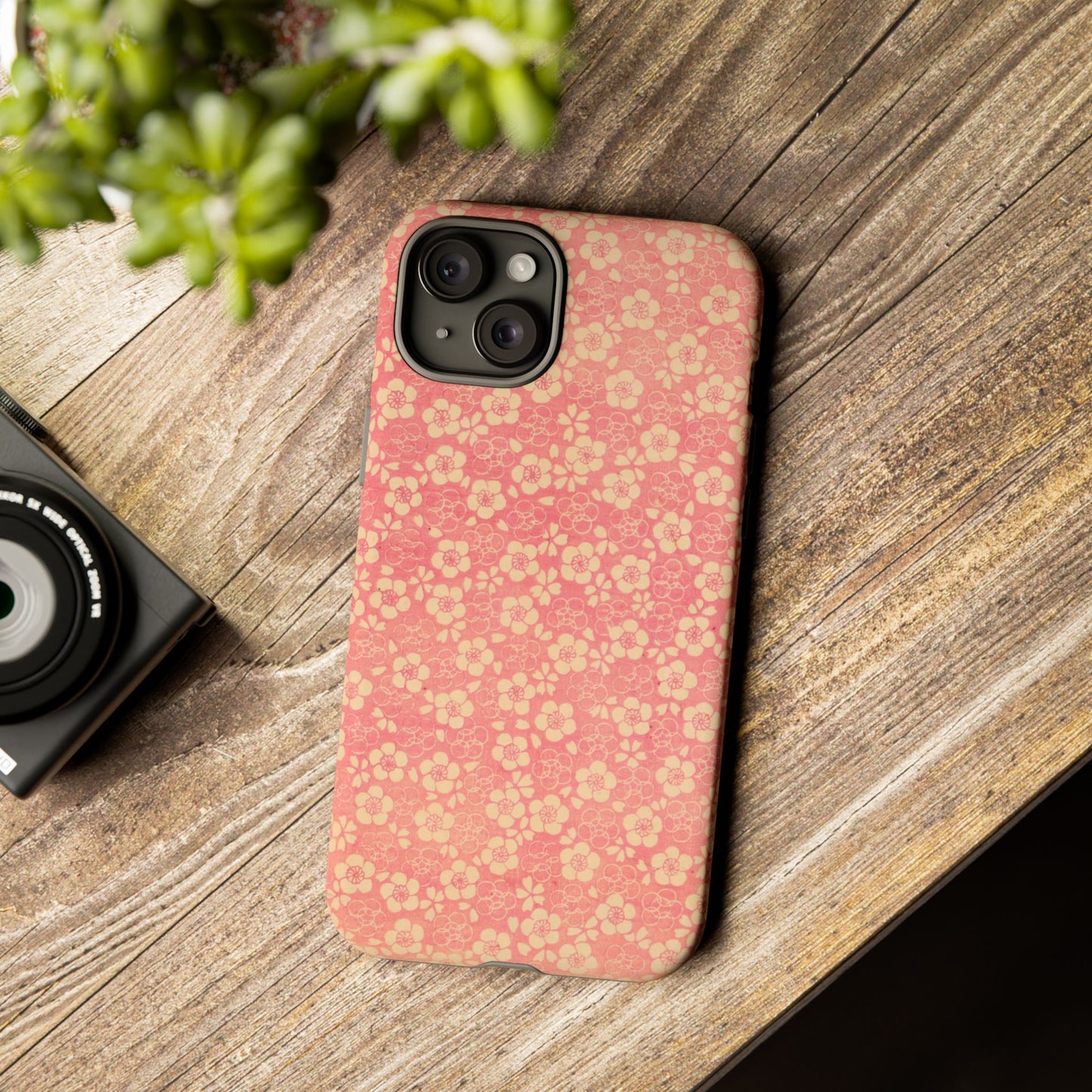 Pink Pattern Scattered Flowers iPhone Case