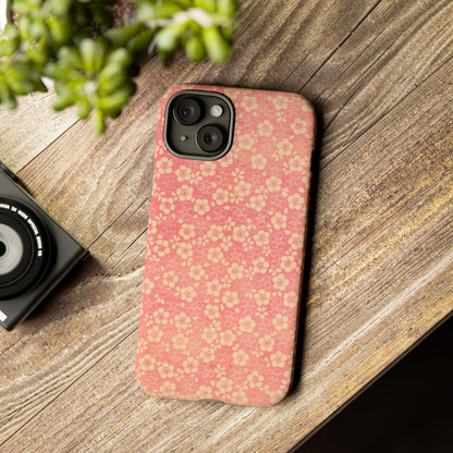 Pink Pattern Scattered Flowers iPhone Case