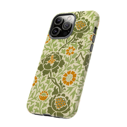 Olive & Orange Vintage Botanical iPhone Case