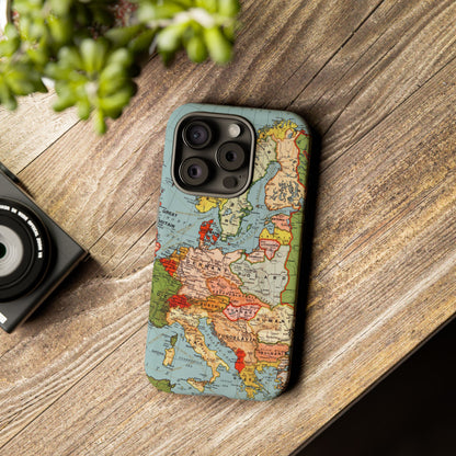 Wanderlust Vintage Map of Europe iPhone Case