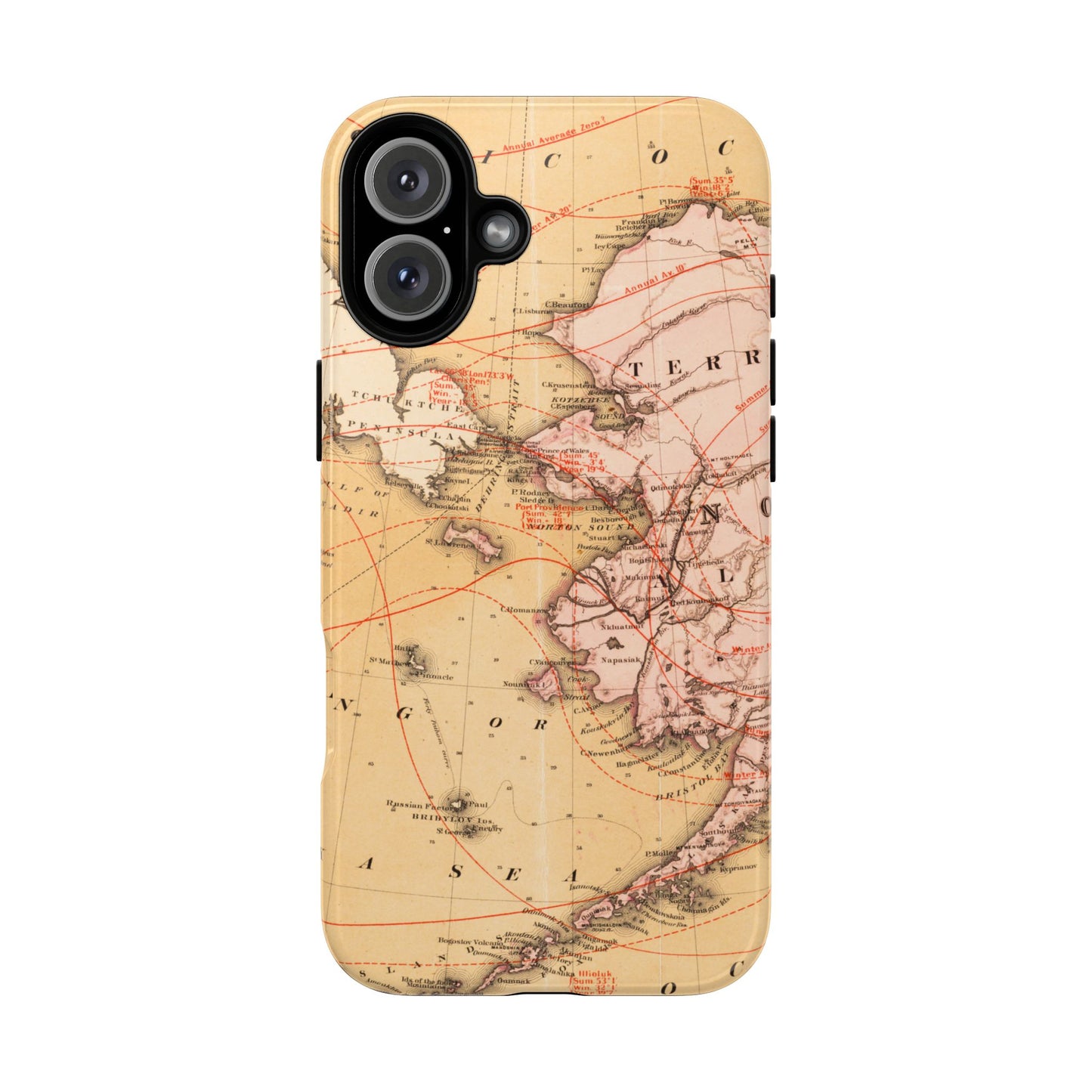Alaska Territory Antique Map iPhone Case