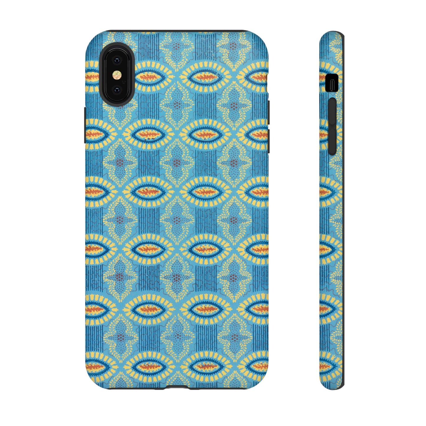 Turquoise Retro Geometric iPhone Case