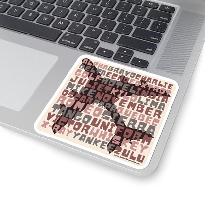 Retro Pink Aviation Alphabet Stickers (4 sizes)