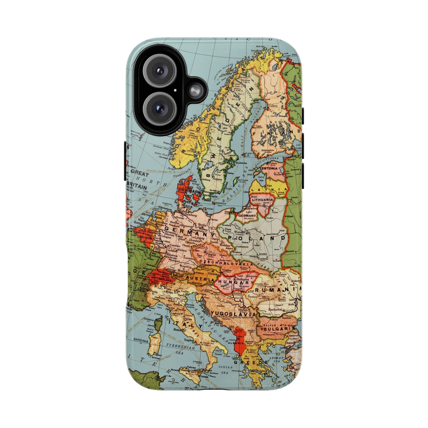 Wanderlust Vintage Map of Europe iPhone Case