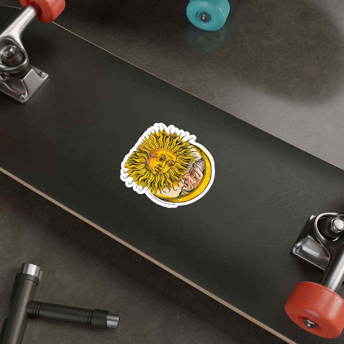 Sun and Moon Sticker :: All-Weather, Water-Resistant Vinyl (5 sizes)