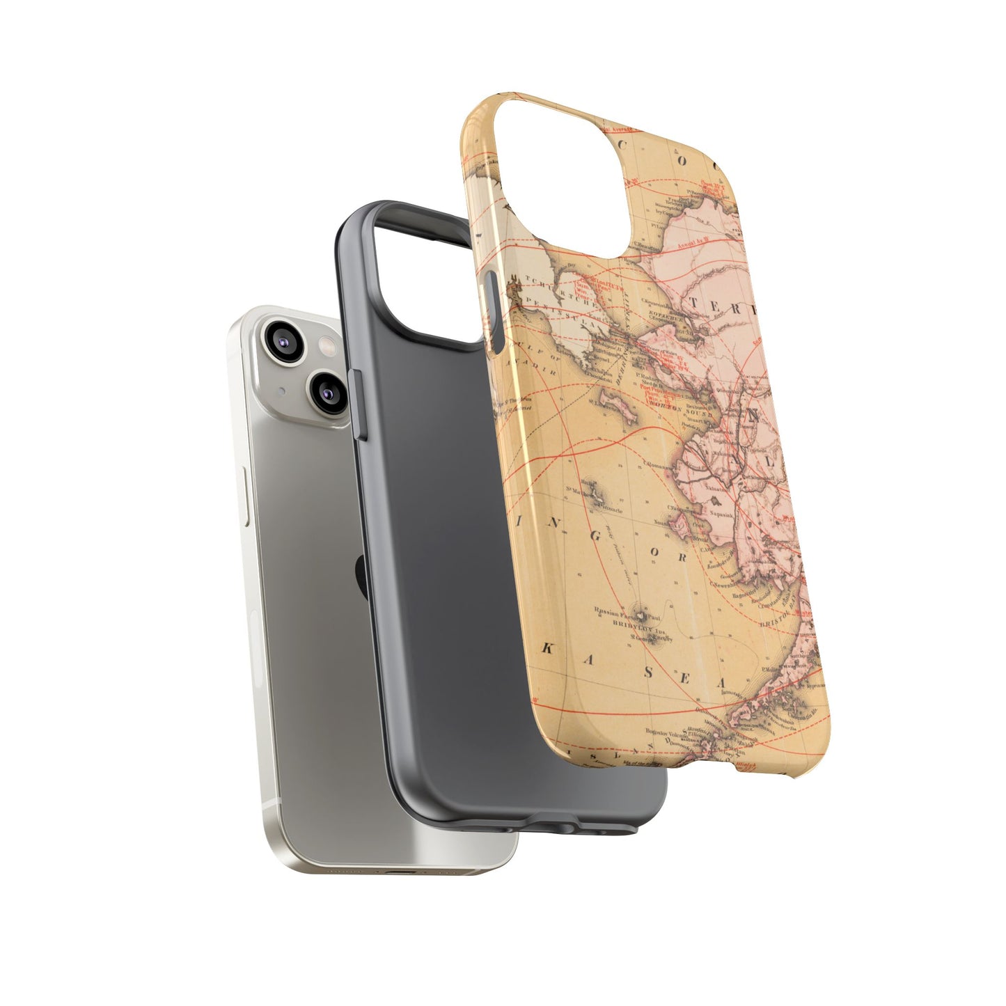 Alaska Territory Antique Map iPhone Case