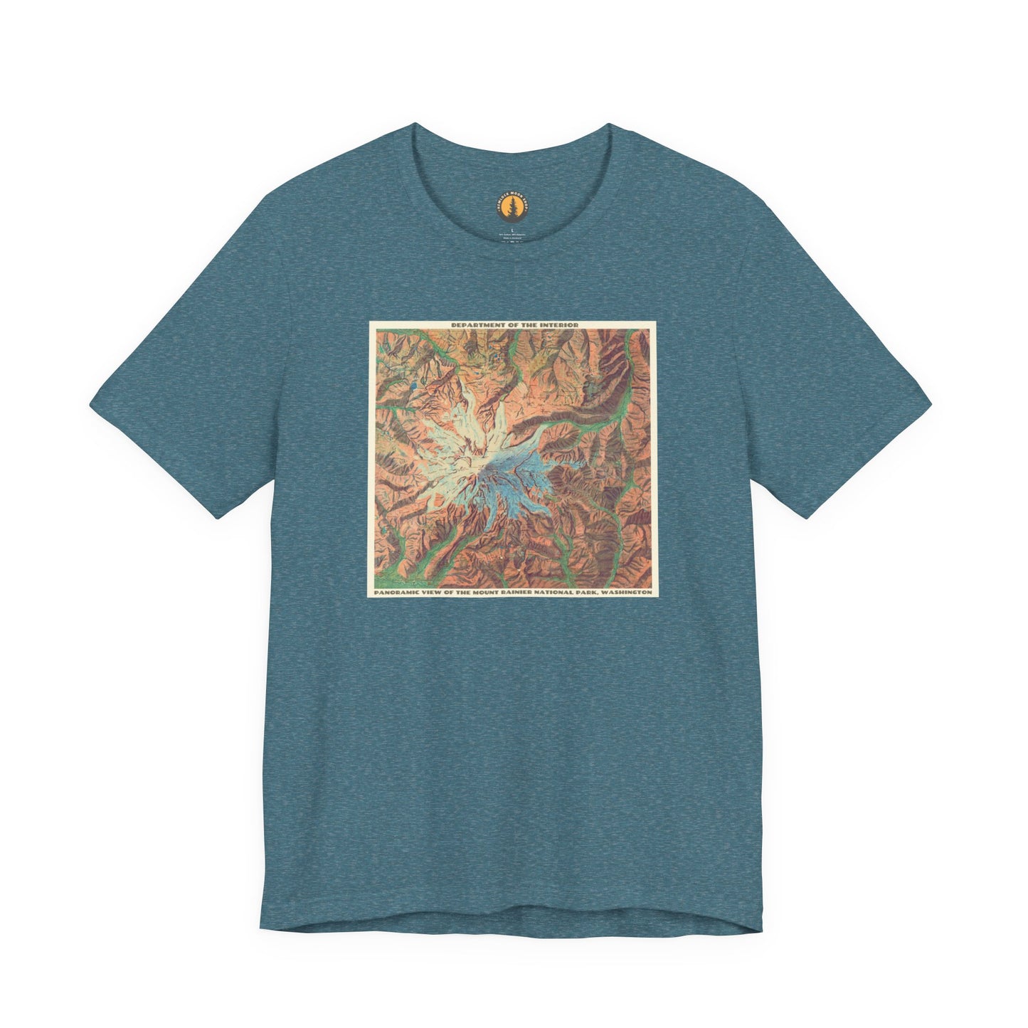 Mount Rainier Vintage Map Tee
