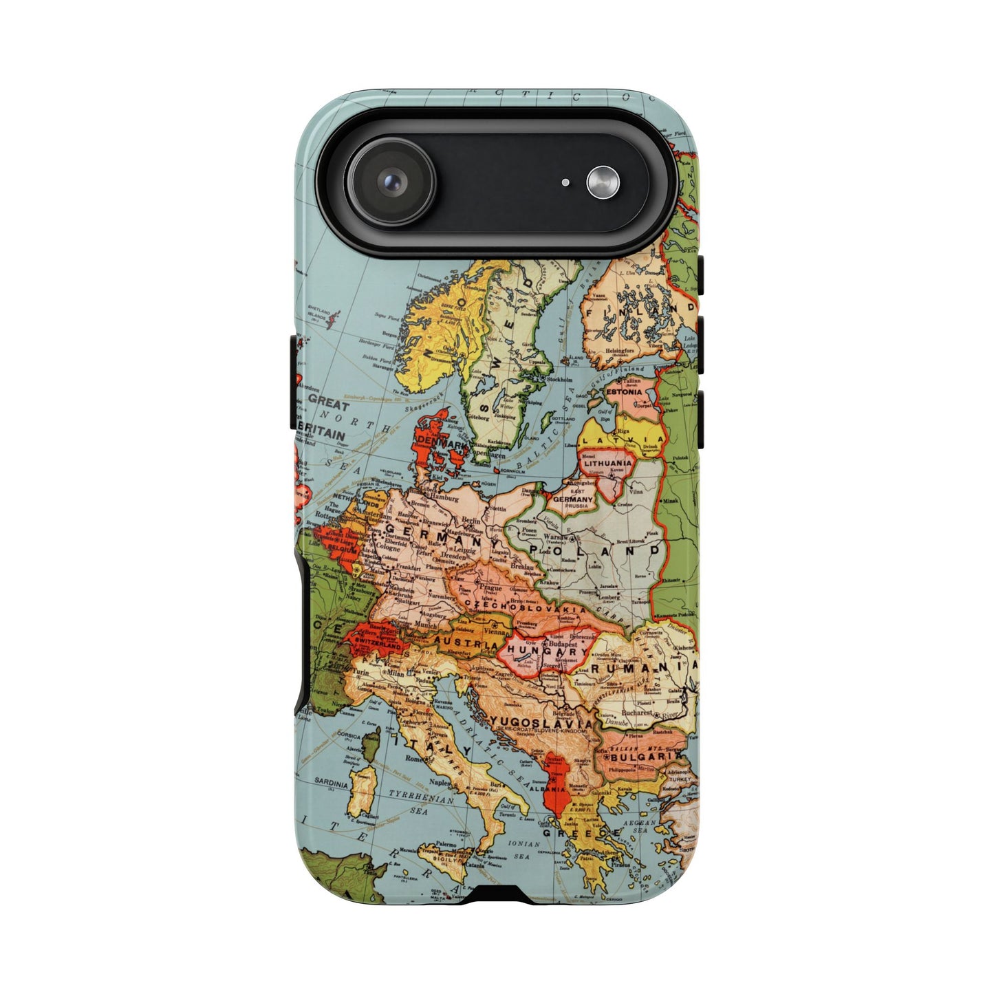 Wanderlust Vintage Map of Europe iPhone Case