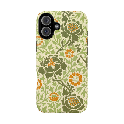 Olive & Orange Vintage Botanical iPhone Case