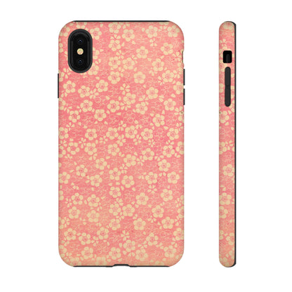 Pink Pattern Scattered Flowers iPhone Case