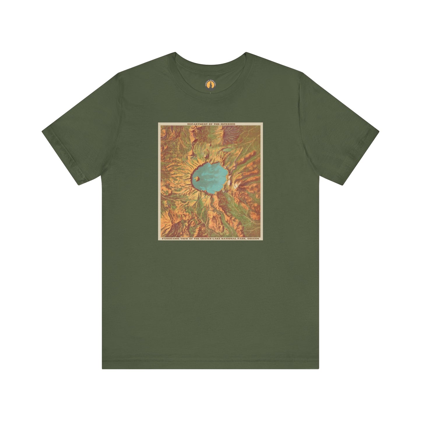 Crater Lake Vintage Map Tee