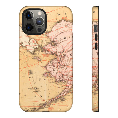 Alaska Territory Antique Map iPhone Case