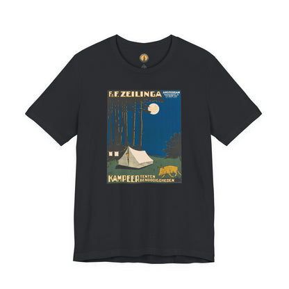 Amsterdam Tent Camping Vintage Tee | Full Moon Forest Adventure