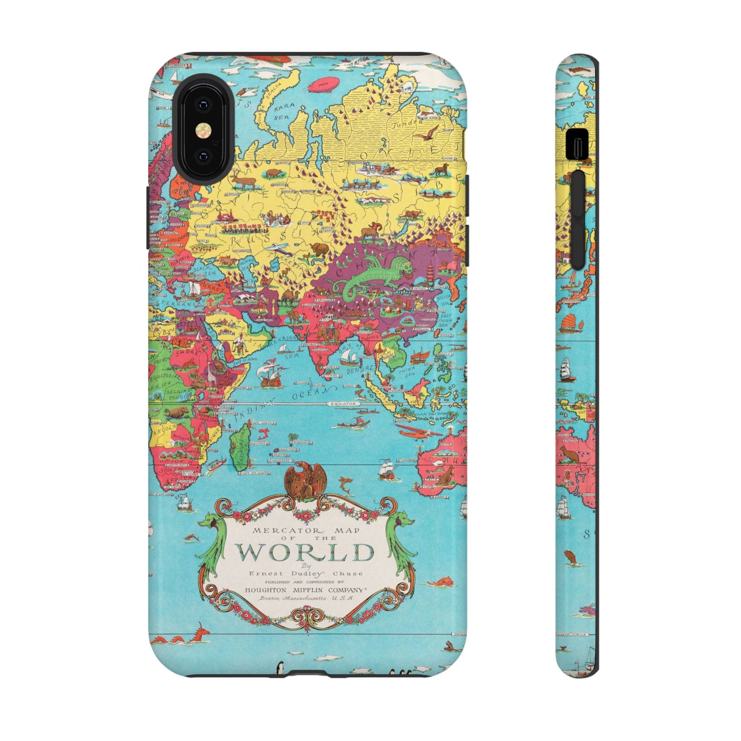 Map of the World Retro Travel iPhone Case