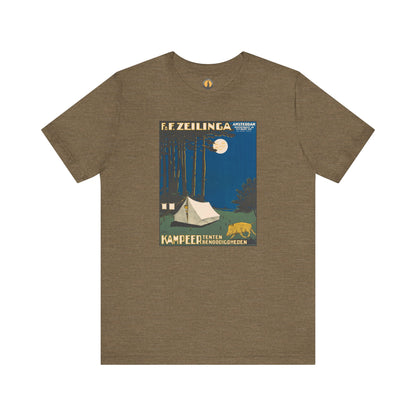 Amsterdam Tent Camping Vintage Tee | Full Moon Forest Adventure